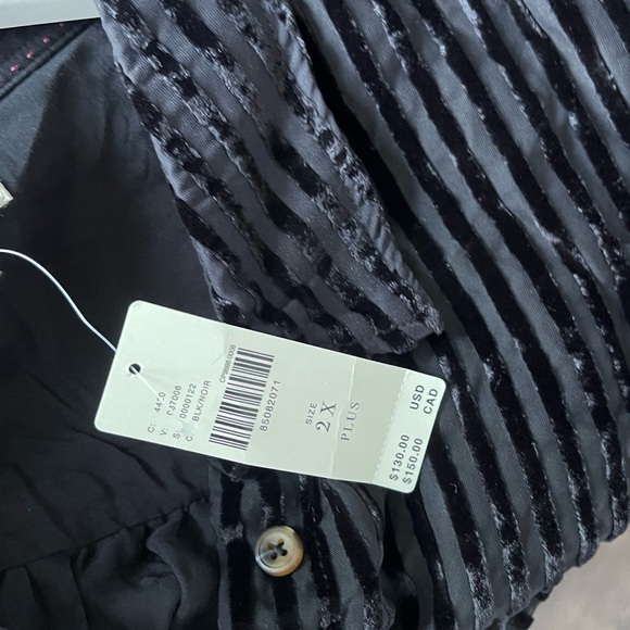 NWT Anthropologie Pilcro Velvet Burnout Long Sleeve Buttondown Blouse 2X - Picture 12 of 13